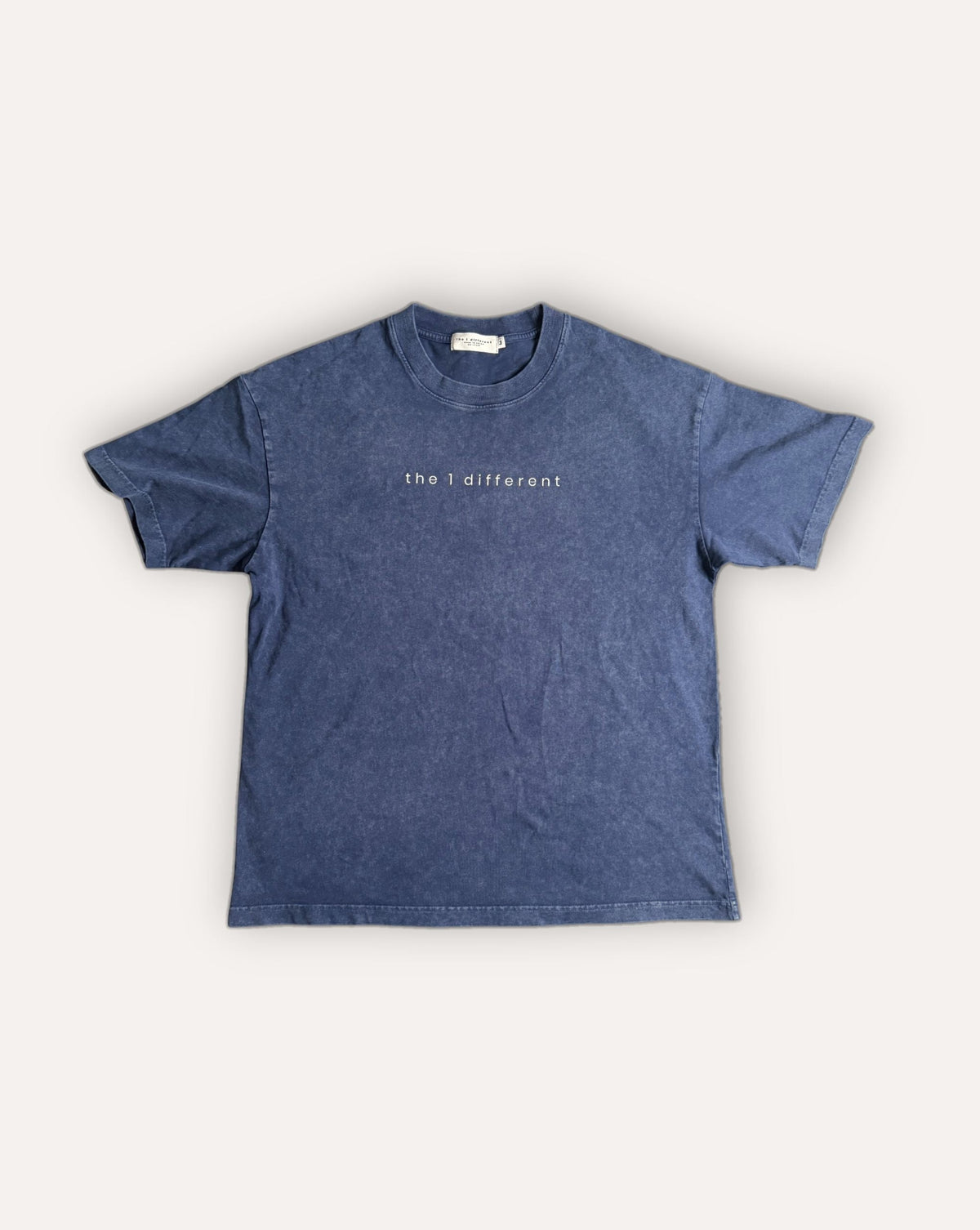 Royal Blue the1different snow-wash tee, front