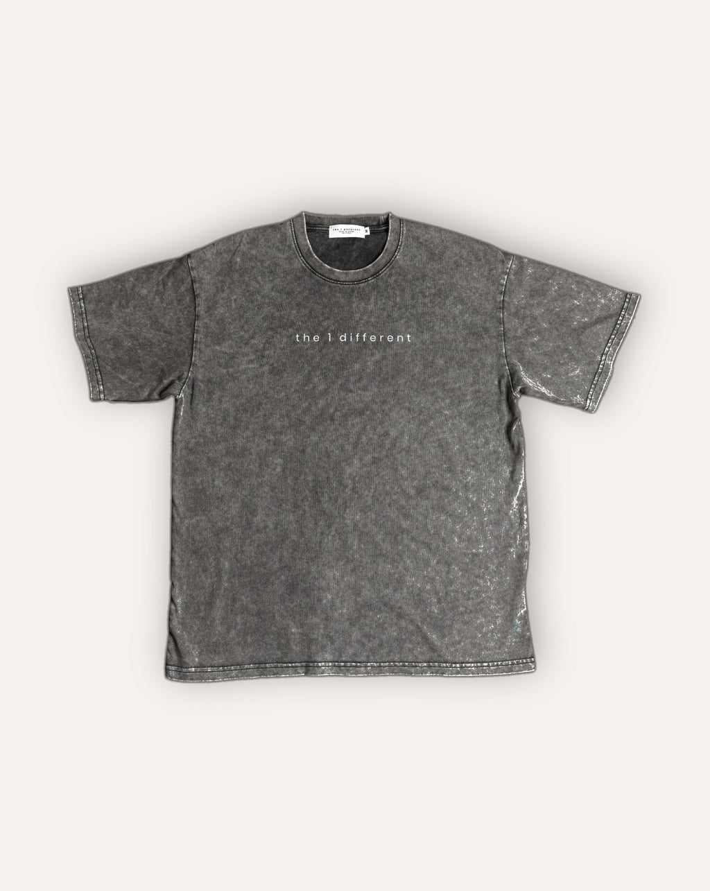 Pirate Gray the1different snow-wash tee, front