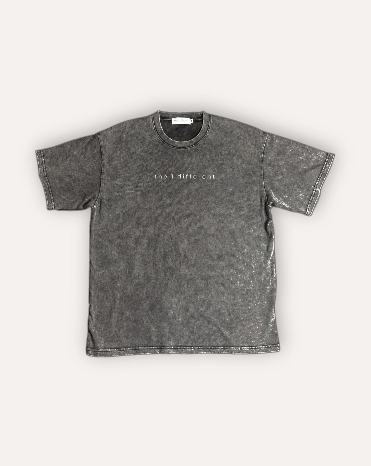 Pirate Gray the1different snow-wash tee, front